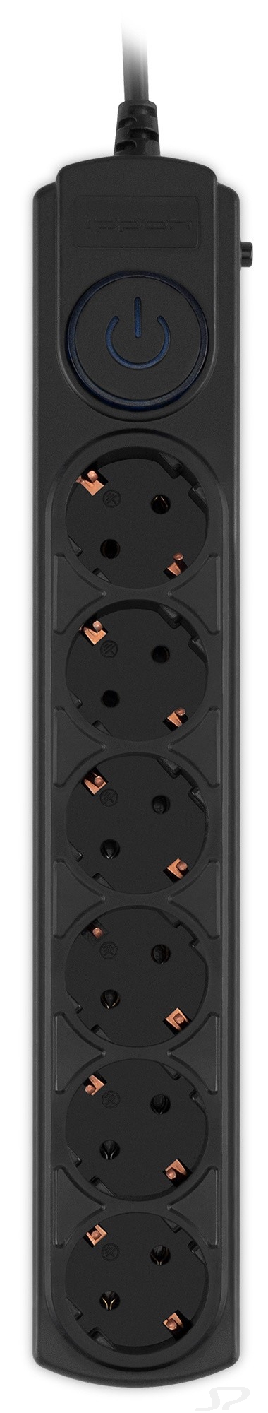 Сетевой фильтр Ippon BK-6-EU-5-10-B, 5м, черный - 105469
