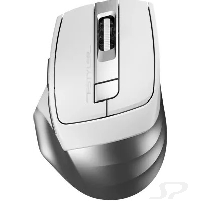 Мышь A4Tech Fstyler FB35S белый/серый оптическая (2000dpi) беспроводная BT/Radio USB для ноутбука (5but) (1929924) - 105467