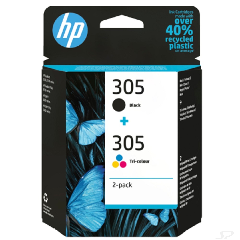 Картридж струйный HP 305 6ZD17AE черный/трехцветный (120стр.) (2мл) для HP DJ 2300, 2700, 2730, 4100, 4134 - 106317