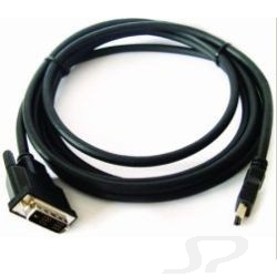 Gembird Кабель HDMI-DVI , 1.8м, 19M/ 19M, single link, черный, позол.разъемы, экран [CC-HDMI-DVI-6] - 16418