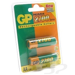 GP Аккумулятор 270AAHCHP 2CR2+5496/ -UC2PET-G AA 2700mAh 2 шт. в уп-ке - 16930