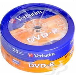 Диск Verbatim 43730 Диски DVD-R  4.7Gb 16-х, 25шт. Shrink - 43534