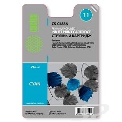 картриджи совместимые  Cactus C4836_ Картридж CS-C4836 №11 голубой для 2000/ 2500; Business InkJet 1000/ 1100/ 1200 - 27722