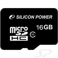 Карта памяти  Silicon Power Micro SecureDigital 16Gb  SDHC Class 10 SP016GBSTH010V10 - 15897