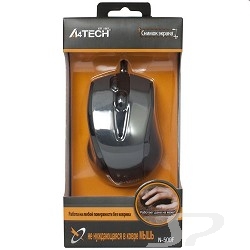 Манипулятор "мышь" A-4Tech A4Tech N-500F серый глянец/ черный USB, 3+1 кл.-кн.,провод.мышь - 7994