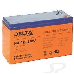ИБП Delta серии HR 12-34W 8,5 Ач, 12В cвинцово- кислотный аккумулятор - 9352