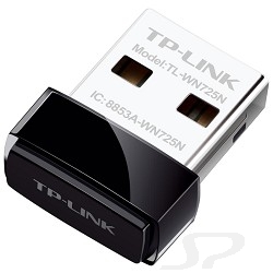 Сетевое оборудование TP-LINK TL-WN725N Беспроводной USB Нано адаптер 150 Мбит/ с стандарта N c кнопкой QSS Realtec - 19354