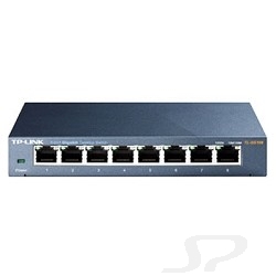 Сетевое оборудование TP-LINK TL-SG108 TL-SG108 8-port Desktop Gigabit Switch, 8 10/ 100/ 1000M RJ45 ports,metal case - 19329