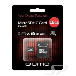 Карта памяти  QUMO Micro SecureDigital 16Gb  QM16GMICSDHC10U1 CL10 UHS-I - 15881