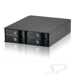 Опции к серверам Procase Hot-swap корзина L2-104-SATA3-BK 4 SATA3/ SAS, черный, с замком, hotswap mobie rack module for 2,5" HDD 1x5,25 2xFAN 40x15mm - 20924