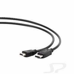 Gembird Кабель DisplayPort-HDMI / Cablexpert 3м, 20M/ 19M, черный, экран, пакет CC-DP-HDMI-3M - 16479