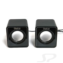 Колонки Dialog Colibri AC-02UP BLACK - акустические колонки 2.0, 5W RMS, черные, питание от USB - 18444