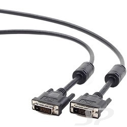 Gembird Кабель DVI-D dual link / Cablexpert , 25M/ 25M, 3.0м, черный, экран, феррит.кольца, пакет CC-DVI2-BK-10 - 27496