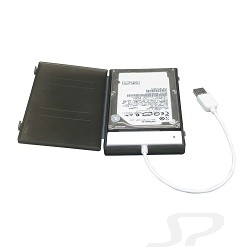 AgeStar Внешний корпус 2.5" SATA HDD/ SSD  SUBCP1 BLACK USB2.0, пластик, синий, безвинтовая конструкция - 27876