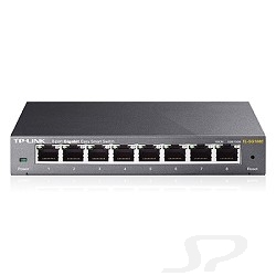 Сетевое оборудование TP-LINK TL-SG108E 8-port Desktop Gigabit Switch, 8 10/ 100/ 1000M RJ45 ports - 32333
