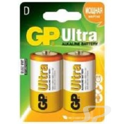 Батарейка Gp Ultra Alkaline 13AU LR20, 2 шт D 2 шт. в уп-ке - 37312