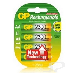 Аккумулятор Gp Rechargeable NiMH 230AAHC 2300mAh AA 4 шт. в уп-ке - 37317