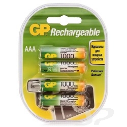 Аккумулятор Gp 100AAAHC-2DECRC4, ААА 4 шт. в уп-ке - 37910