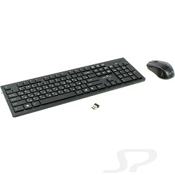 Клавиатура Oklick 250M Black Клавиатура + мышь USB беспроводная slim - 38690