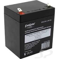 Батарея EXEGATE  EP211732RUS Аккумуляторная батарея EG5-12 / EXG1250, 12В 5Ач, клеммы F1 универсальные - 46828