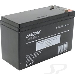 Батарея EXEGATE  EP129858RUS Аккумуляторная батарея EG7-12 / EXG1270, 12В 7Ач, клеммы F1 универсальные - 46830