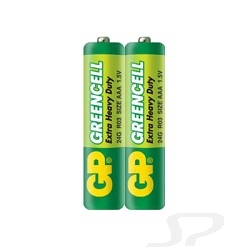 Батарейка Gp 24G-OS2 Greencell 24G в спайке R03, 2 шт AAA 2шт. в уп-ке - 43986