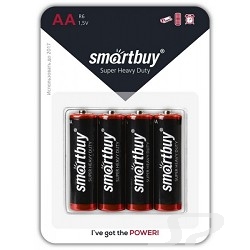 Батарейка Smartbuy R6/ 4B SBBZ-2A04B  4 шт. в уп-ке - 43978