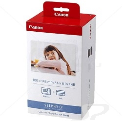 Расходные материалы Canon KP-108IN Набор картриджей и бумаги на 108 листов для  Selphy CP-100/ 200/ 220/ 300/ 330/ 400/ 500/ 600/ 510/ 710. Комплект из трёх KP-36IP. 108 стр. - 45121