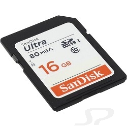 Карта памяти  SanDisk SecureDigital 16Gb  SDSDUNC-016G-GN6IN - 46153