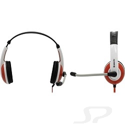 Наушники Defender Warhead G-120 красный + белый, кабель 2 м - 50004