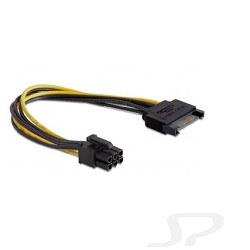 Кабель Gembird Cablexpert Разветвитель питания SATA->PCI-Express 6pin, для подключения в/ к PCI-Е 6pin к б/ п ATX CC-PSU-SATA - 58140