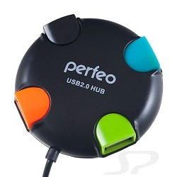 Контроллер Perfeo USB-HUB 4 Port, PF-VI-H020 Black чёрный - 60412