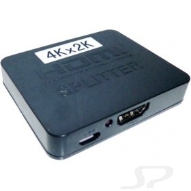 Переходник Orient HDMI 4K Splitter HSP0102HL, 1->2, HDMI 1.4/ 3D, UHDTV 4K 3840x2160 / HDTV1080p/ 1080i/ 720p, HDCP1.2, питание от USB, пластик.корпус 30103 - 68388