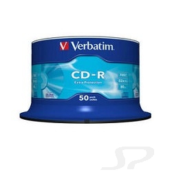 Диск Verbatim 43351 Диски CD-R  50 шт. 48/ 52-x 700Mb, Cake Box - 16085