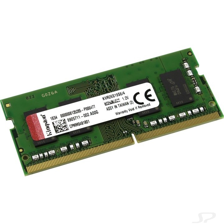 Модуль памяти Kingston DDR4 SODIMM 4GB KVR26S19S6/ 4 - 71805