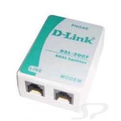 Модем D-Link DSL-30CF/ RS Сплитер ADSL Annex A 1xRJ11 вход и 2xRJ-11 выход с 12cm телеф кабелем - 18574