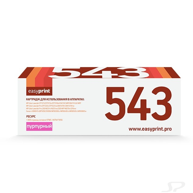 EasyPrint  CB543A/CE323A/CF213A/Canon 716M/731M  Картридж LH-543 U для HP CLJ CP1215/CP1515/CP1525/CM1415/Pro 200 M251/M276 (1800 стр.) пурпурный, с чипом - 100032