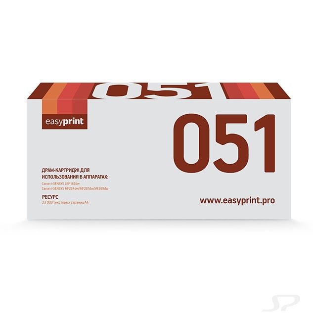 EasyPrint Cartridge 051 Drum Драм-картридж (DC-051) для Canon i-SENSYS LBP162dw/MF264dw/MF267dw/MF269dw (23000стр.) с чипом - 101442