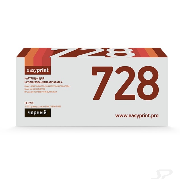 Easyprint  Cartridge728  Картридж LC-728  для Canon  728/CE278A/ MF4410/4430/4450/HP LJ P1566/M1536 (2100 стр.) с чипом - 101512