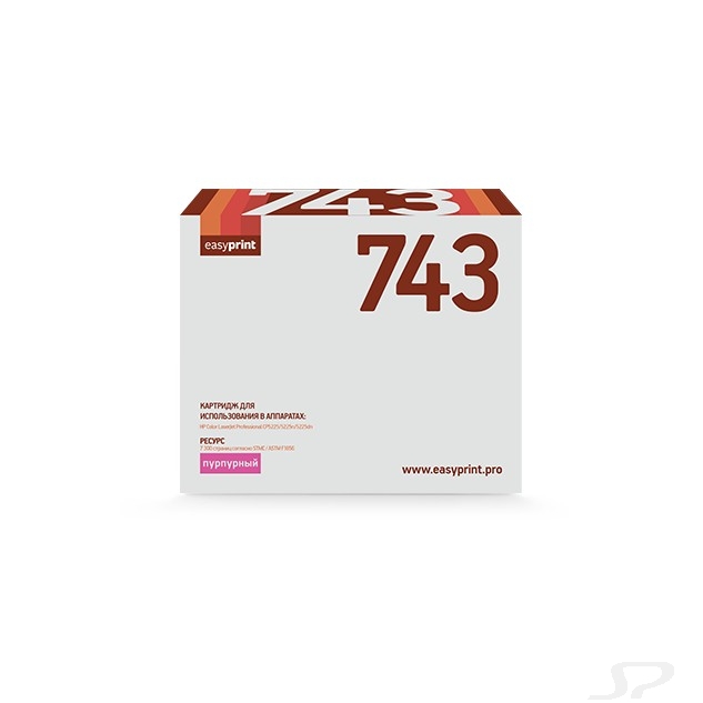 Easyprint CE743A Картридж (LH-743) для HP CLJ CP5225/5225n/5225dn  (7300 стр.) пурпурный, с чипом, восст. - 100024