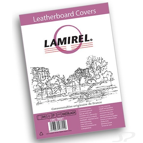 Обложки Lamirel Delta A4, картонные, с тиснением под кожу , цвет: черный, 250г/м?, 100шт (LA(CRC)-78687) - 91477
