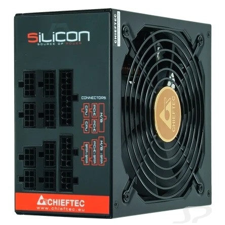 Блок питания Chieftec Silicon SLC-850C (ATX 2.3, 850W, 80 PLUS BRONZE, Active PFC, 140mm fan, Full Cable Management) Retail - 92975