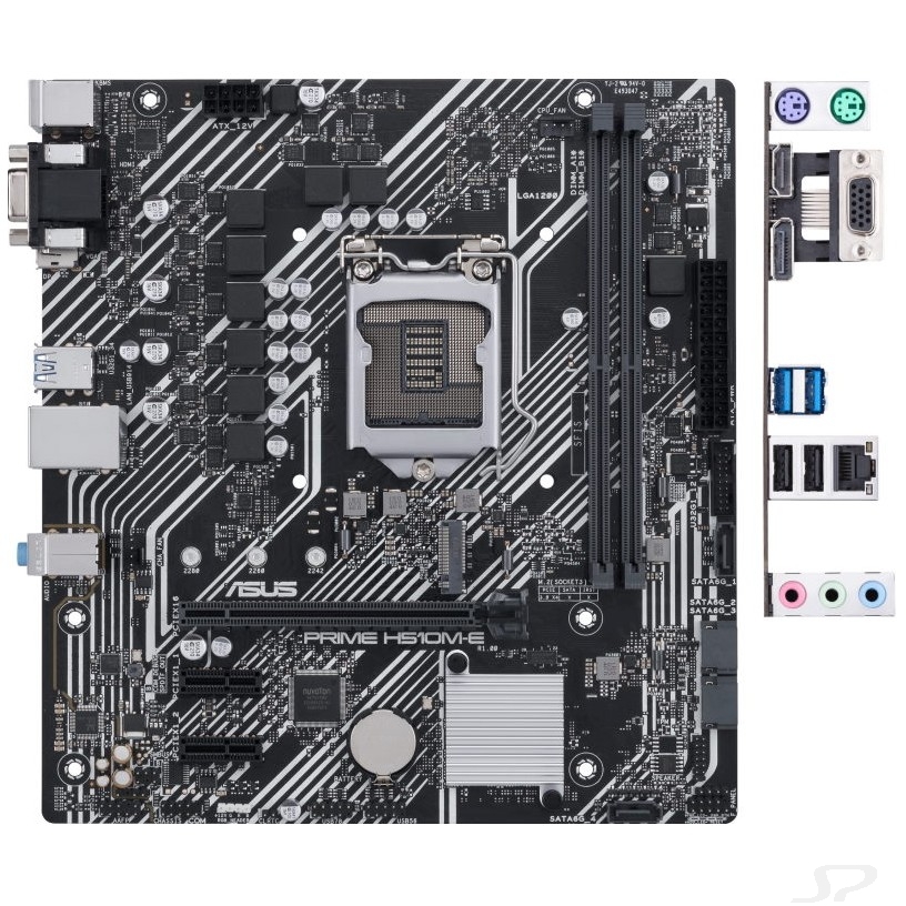 Asus Материнская плата  PRIME H510M-E Soc-1200 Intel H510 2xDDR4 mATX AC`97 8ch 7.1 GbLAN+VGA+HDMI+DP - 88409