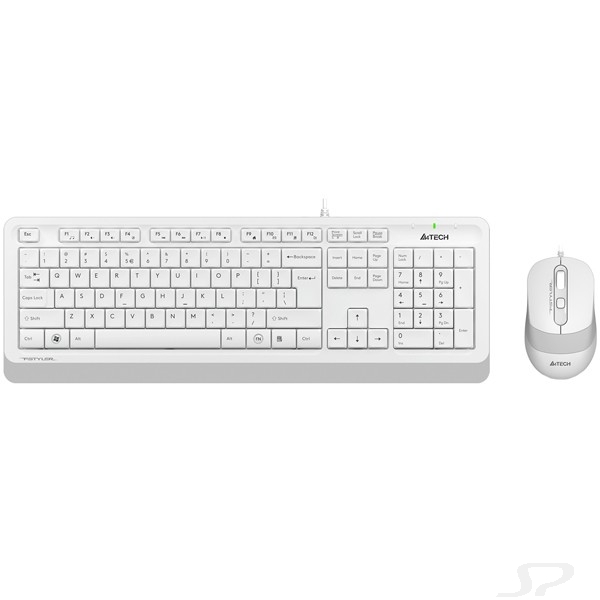 Клавиатура + мышь A4Tech Fstyler F1010 клав:белый/серый мышь:белый/серый USB Multimedia [1147556] - 91173