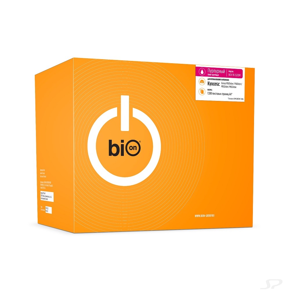 Bion BCR-TK-5220M  Картридж для Kyocera Ecosys{ P5021cdw/P5021cdn/M5521cdn/M5521cdw} (1200  стр.),Пурпурный - 102061