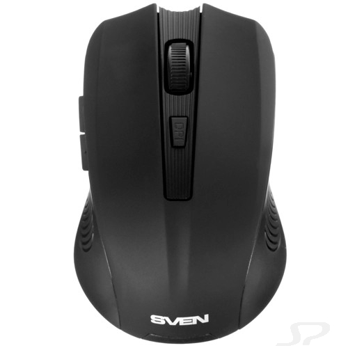 Беспроводная мышь Sven RX-350W чёрная (5+1кл. 600-1400DPI, SoftTouch, блист) - 91278