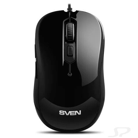 Мышь Sven RX-520S чёрная (бесшумн. клав, 5+1кл. 3200DPI, блист) - 91288