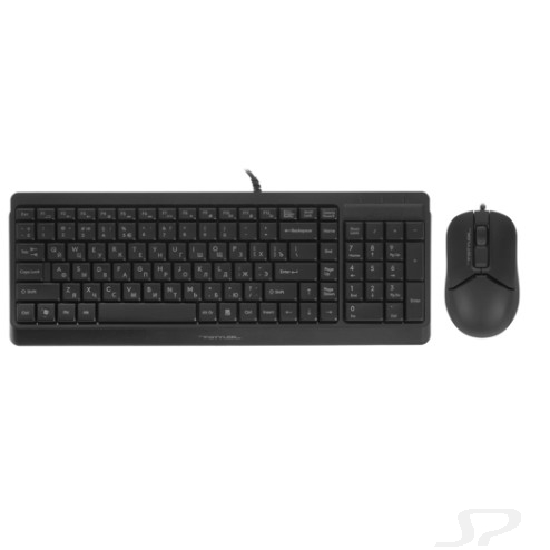 Клавиатура + мышь A4Tech Fstyler F1512 клав:черный мышь:черный USB (F1512 BLACK) - 98783