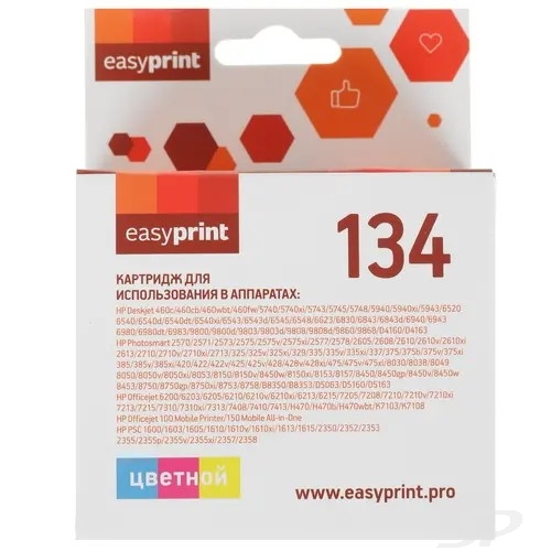 Easyprint  C9363HE  Картридж  IH-9363 №134 для HP Deskjet 460/5743/6543/6843/9803/PSC1613/2353/K7103, цветной - 99829