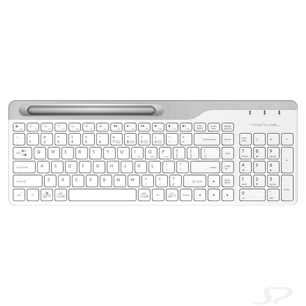 Клавиатура A4Tech Fstyler FBK25 белый/серый USB беспроводная BT/Radio slim Multimedia - 93455